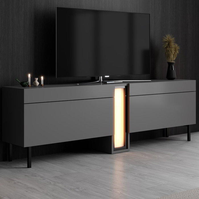 Hanah Home Nova Soporte para TV Antracita con Iluminación LED Hanah Home Nova Soporte para TV Antracita con Iluminación LED